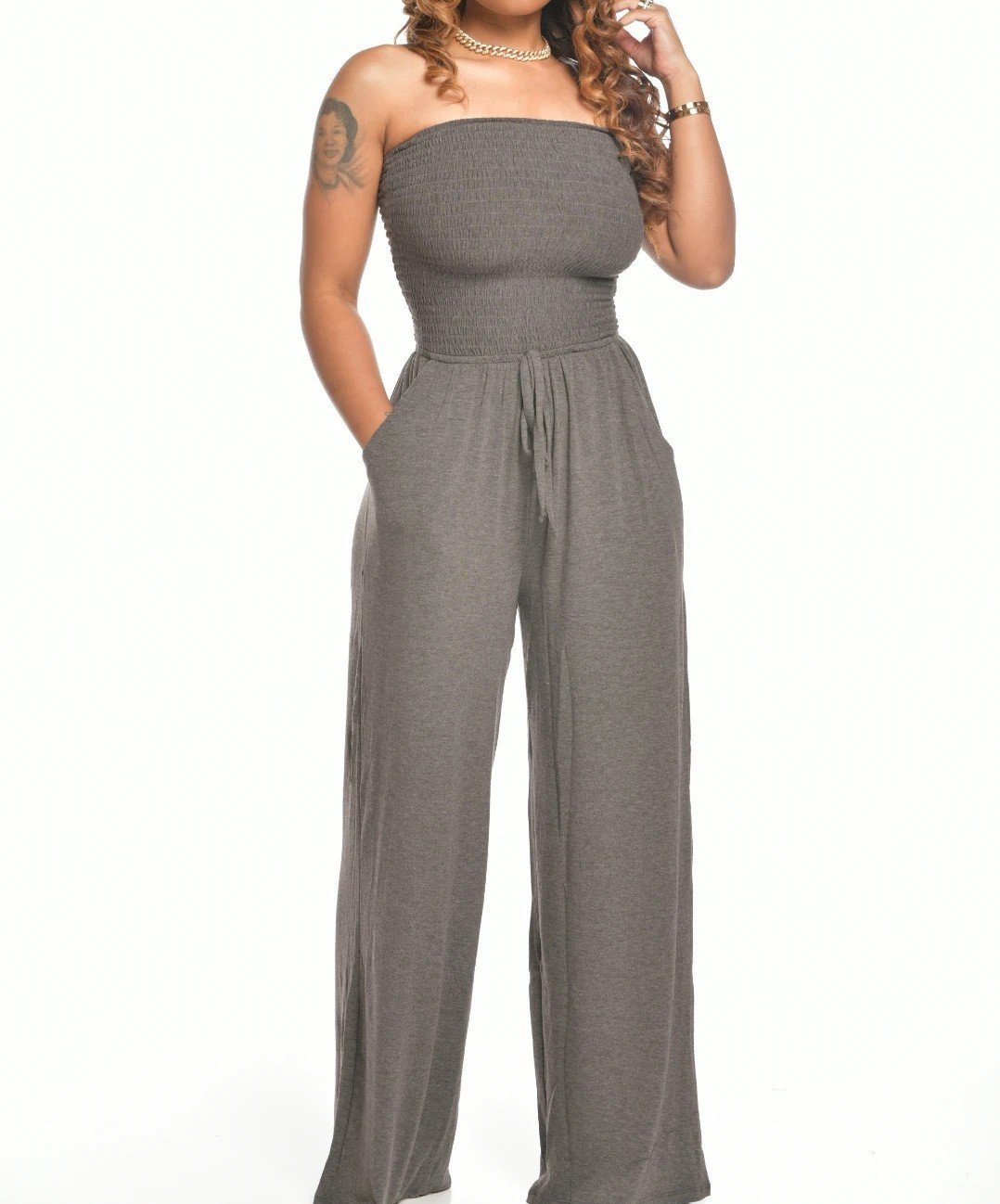 (🎁2026 Nieuwjaar-Hot Sale🎁)❤️Newest Strapless Taille Jumpsuit❤️
